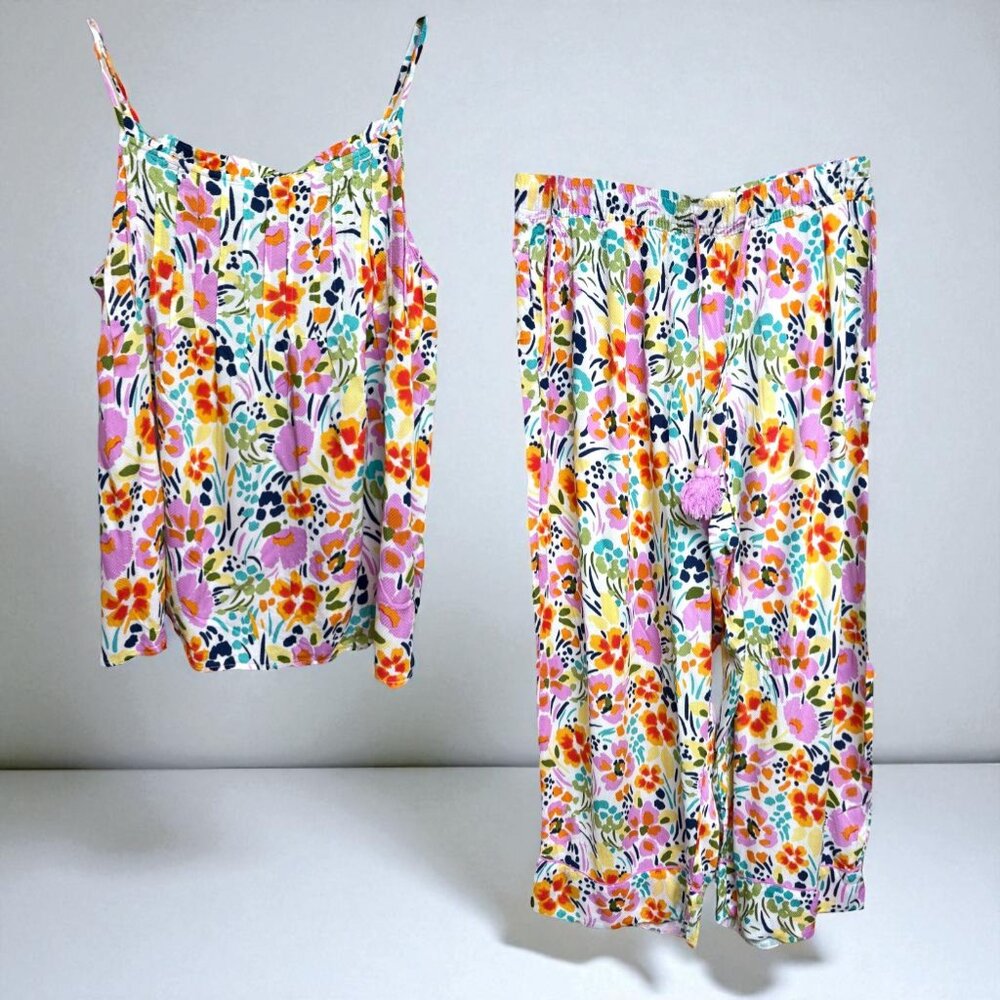 Peter Alexander Viscose Floral Print Camisole‎ Wide Leg PJ Lounge Set